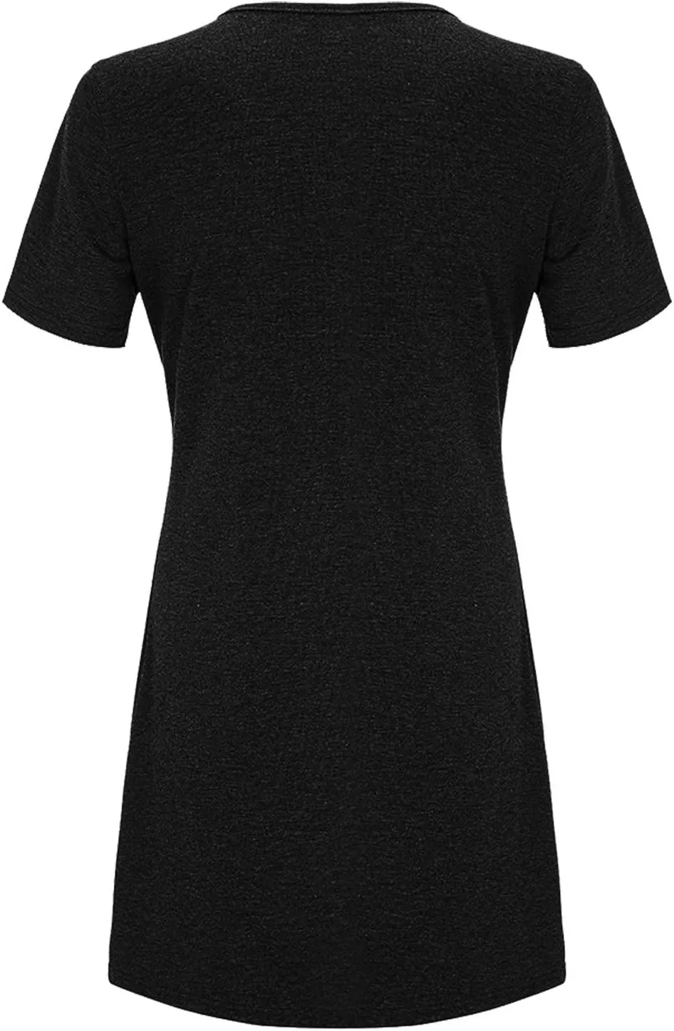 2024 Women's Casul Summer Crewneck Short Sleeve Solid A-Line Beach Vacation Midi Dresses Flowy Sundress Shift Dress