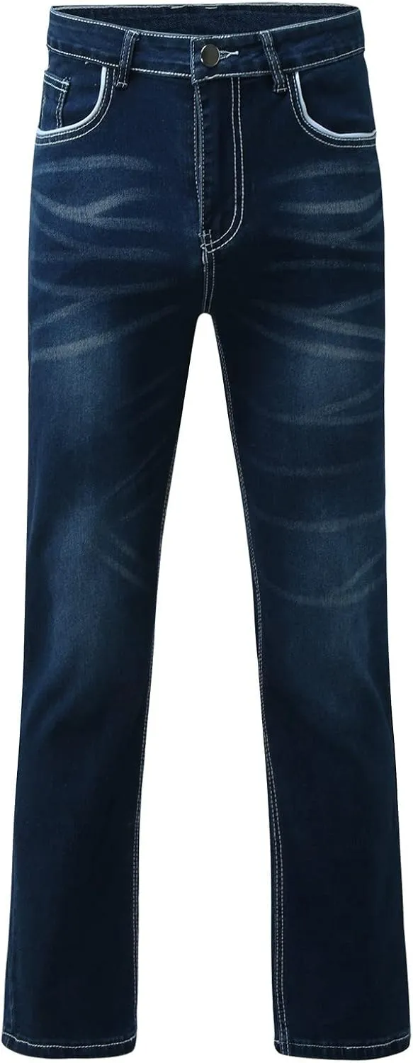 aihihe Mens Pants 40x32 Jeans Mens Jeans Slim fit Straight Leg Mens Tapered Stretch Jeans Cool Jeans for Men Big and Tall