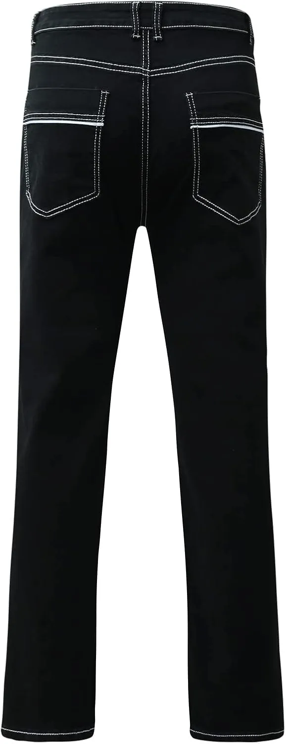 aihihe Mens Pants 40x32 Jeans Mens Jeans Slim fit Straight Leg Mens Tapered Stretch Jeans Cool Jeans for Men Big and Tall