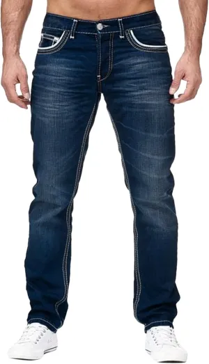 aihihe Mens Pants 40x32 Jeans Mens Jeans Slim fit Straight Leg Mens Tapered Stretch Jeans Cool Jeans for Men Big and Tall