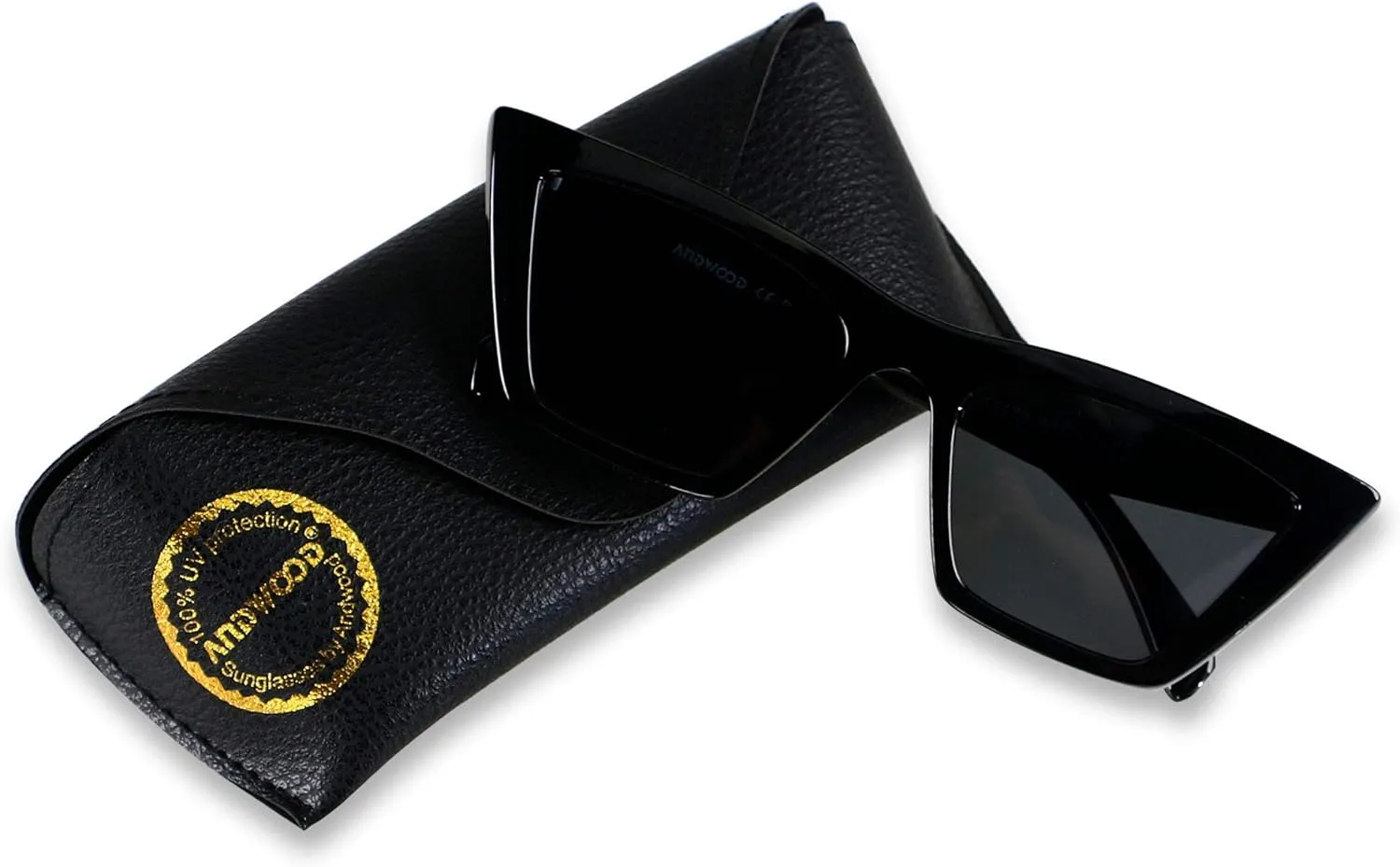 ANDWOOD Cat Eye Sunglasses for Women Polarized Cateye Frames Fashion Vintage Square Classic Retro Sun Glasses
