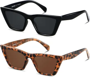 ANDWOOD Cat Eye Sunglasses for Women Polarized Cateye Frames Fashion Vintage Square Classic Retro Sun Glasses