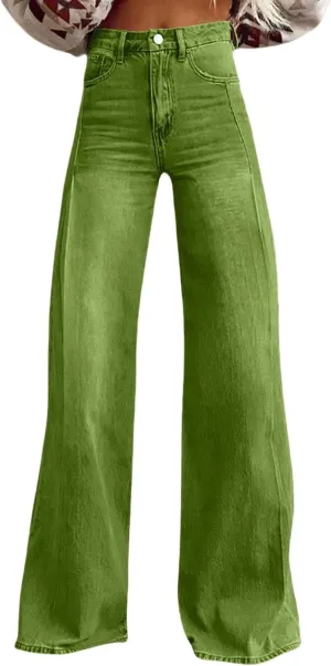 Baggy Jeans Pant for Women 2025 Summer Casual Wide Leg Sweatpant Jeans Print Denim Vintage Pant 90s Y2K Streetwear