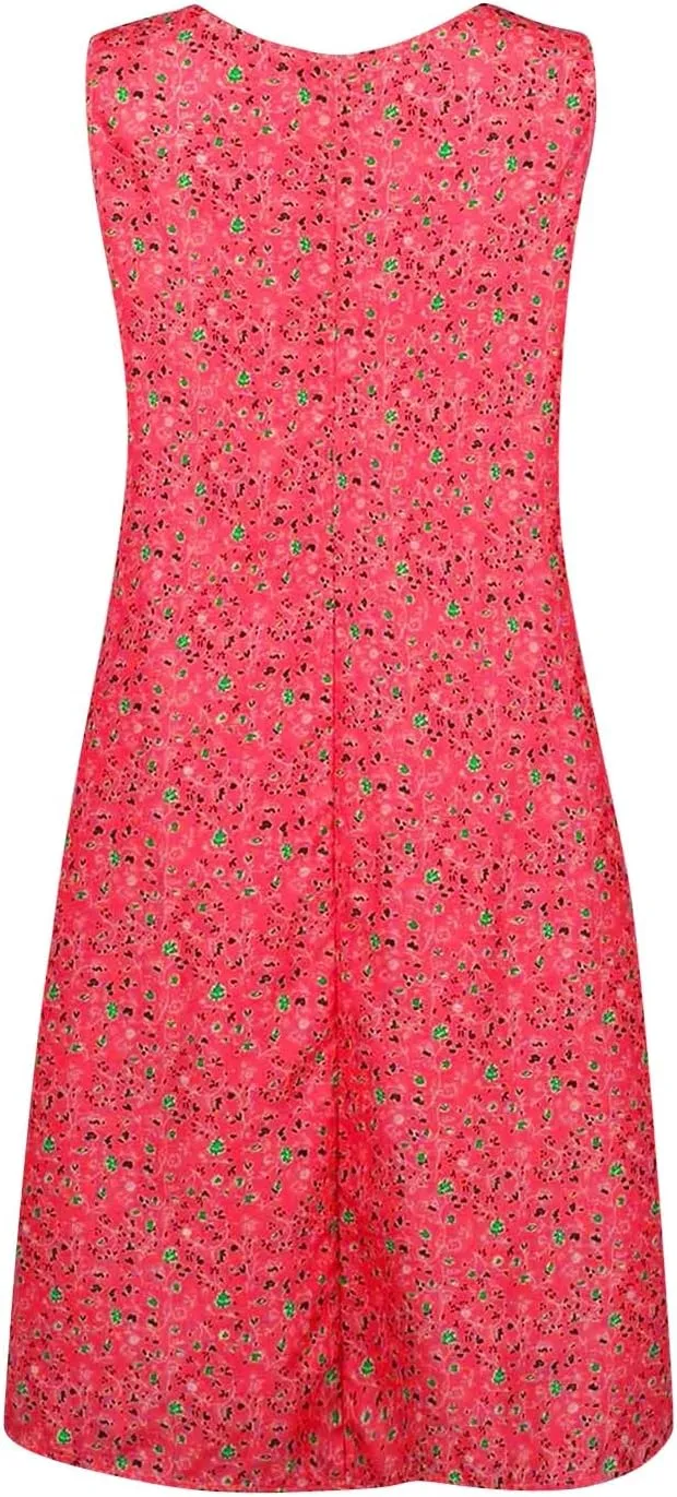 Boho Dresses for Women 2025 Summer Tank Top Dress Sun Dresses Sleeveless Short Dresses Boho Floral Dress with Pockets