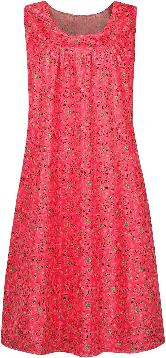 Boho Dresses for Women 2025 Summer Tank Top Dress Sun Dresses Sleeveless Short Dresses Boho Floral Dress with Pockets