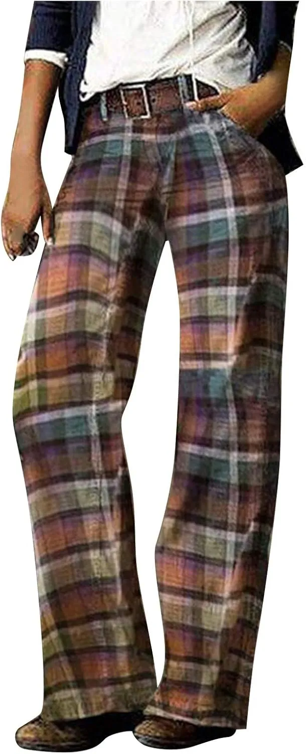 Boyfriend Jeans for Women Casual Loose Fit Patchwork Denim Pants High Waist Color Block Jeans Wide Leg Cargo Pants