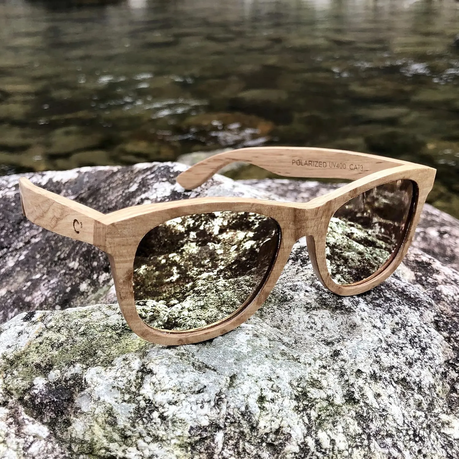 C3 Handmade Natural Wood polarized lens Sunglasses for Men and Women for Traveling Driving and Gift