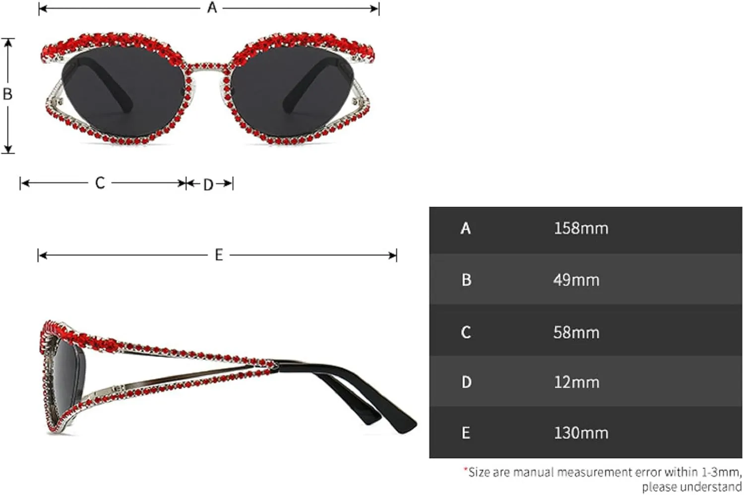 Cat Eye Sunglasses for Women Stylish Vintage Rhinestones Oval Shades Trendy Luxury Lady Sparkling Diamond Eyewear