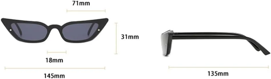 Cat Eye Sunglasses Women One Piece Sun Glasses Female Vintage Punk Eyeglasses UV400