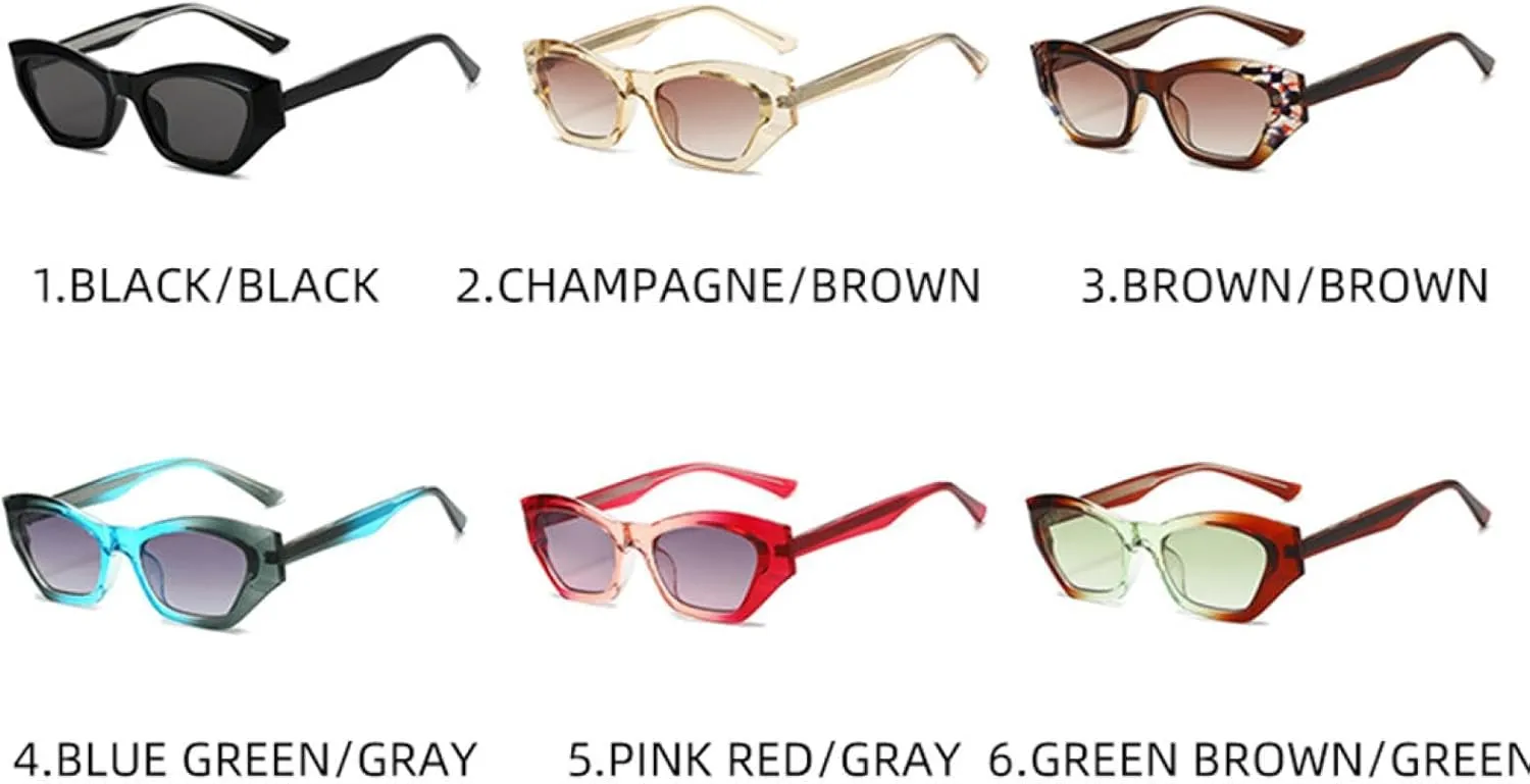 Cat Eye Women Sunglasses Gradient Colourful Vintage Shades for Men Sun Glasses Uv400 Female