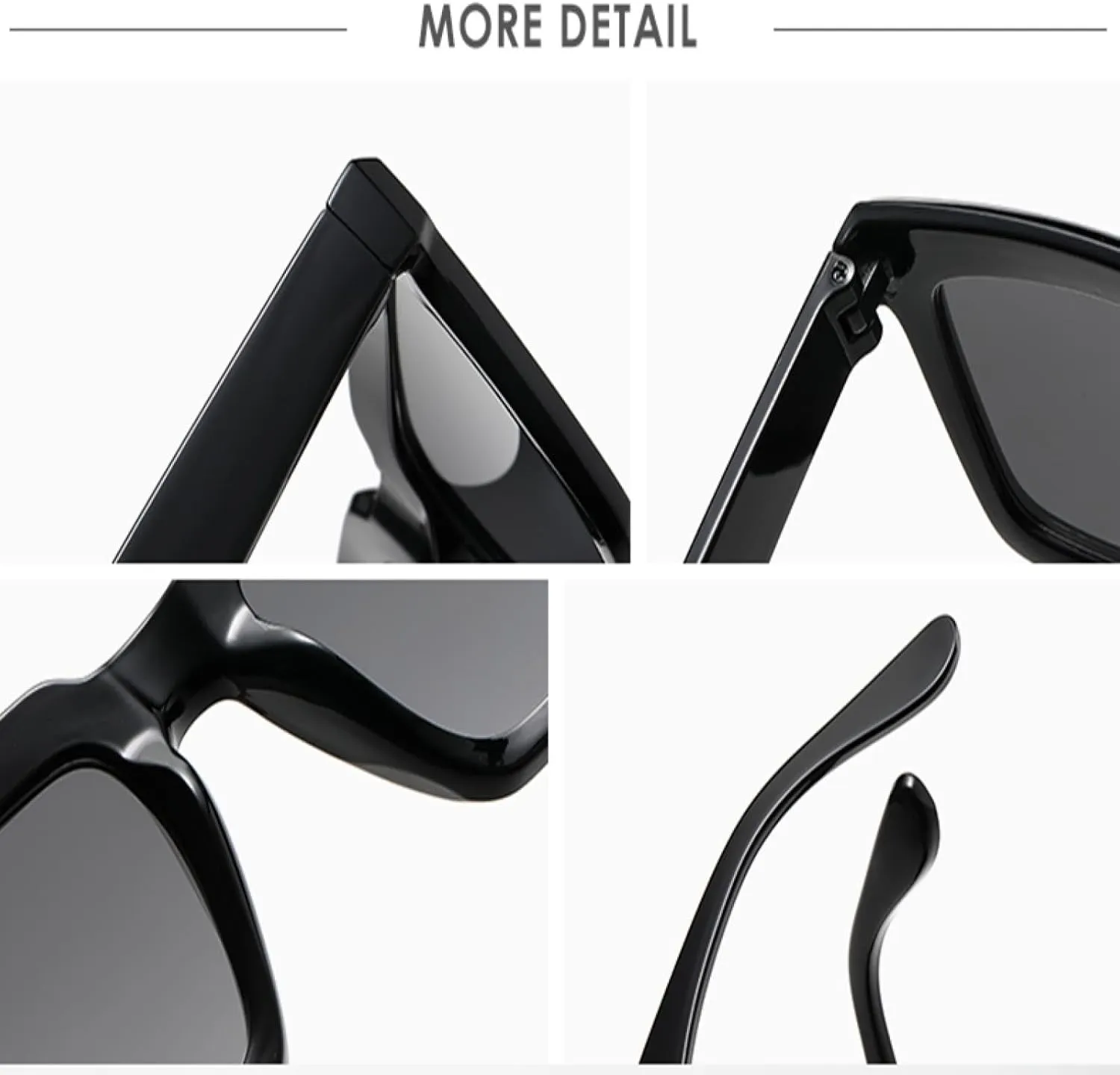 Classic Rectangle Sunglasses for Women Frame Vintage Uv400