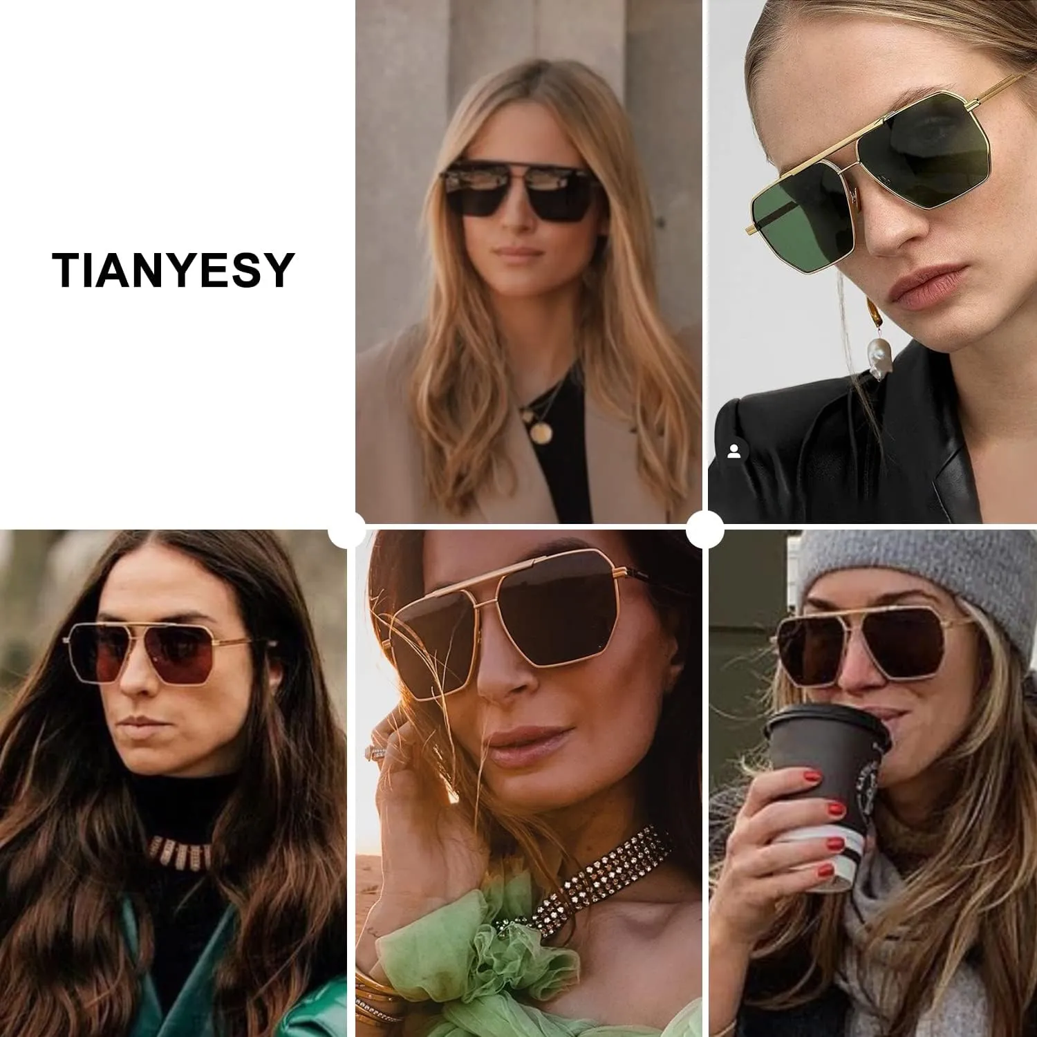 Classic Vintage Aviator Sunglasses for Women Men Large Frame Retro 70s Sunglasses