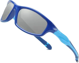 DUCO Kids Sunglasses Boys Girls Sports Polarized Sunglasses Youth Baseball Sunglasses for Kids UV Protection Age 6-10 K006