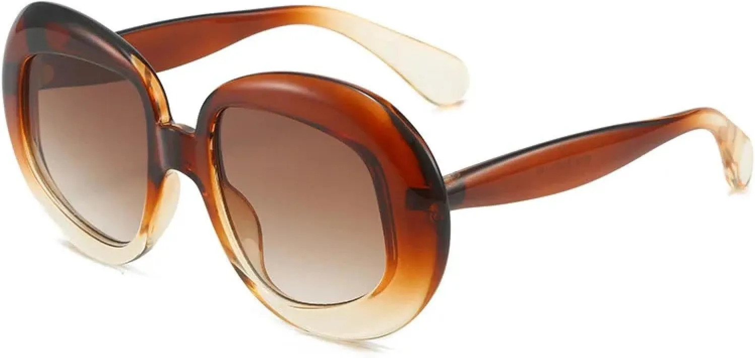 Fashion Color Women Sunglasses Retro Clear Gradient Lens Shades Uv400 Men Punk Sun Glasses