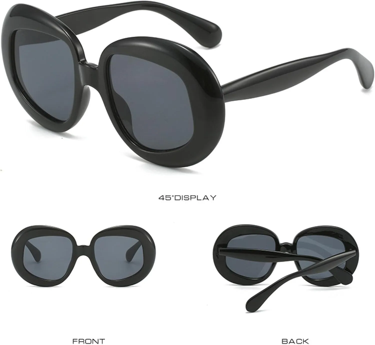 Fashion Color Women Sunglasses Retro Clear Gradient Lens Shades Uv400 Men Punk Sun Glasses