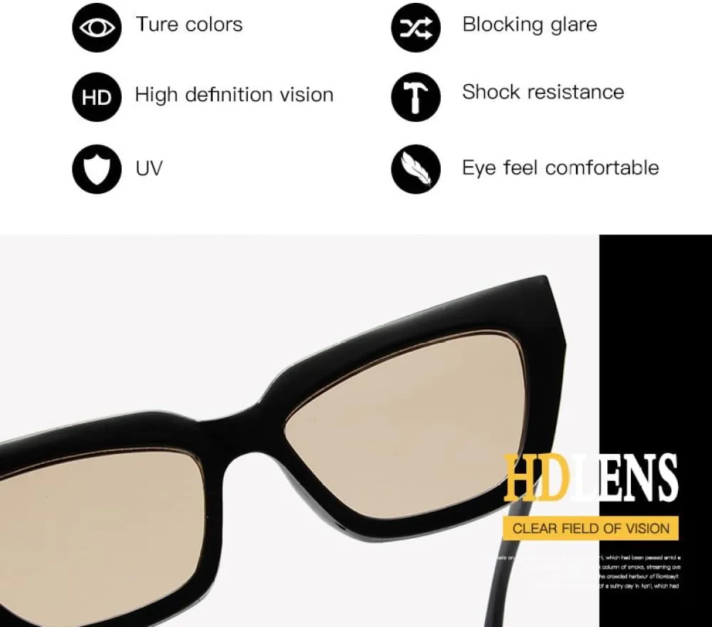 Fashion Vintage Square Sunglasses Women Retro Cat Eye Small Frame Sun Glasses For Female Travel Style