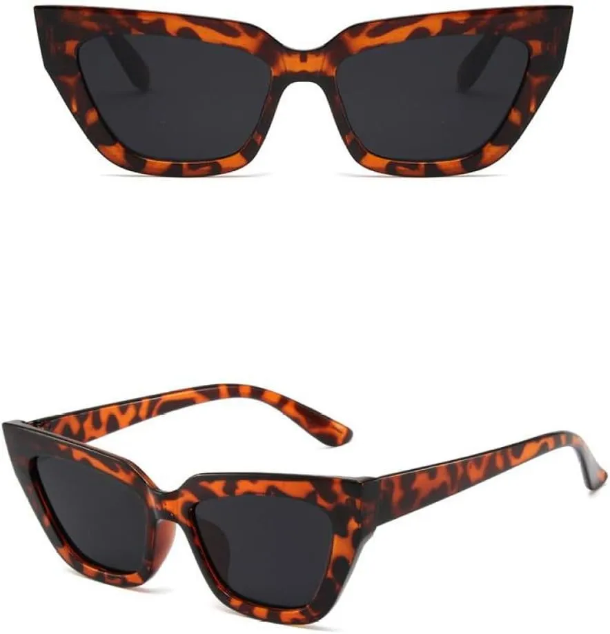 Fashion Vintage Square Sunglasses Women Retro Cat Eye Small Frame Sun Glasses For Female Travel Style