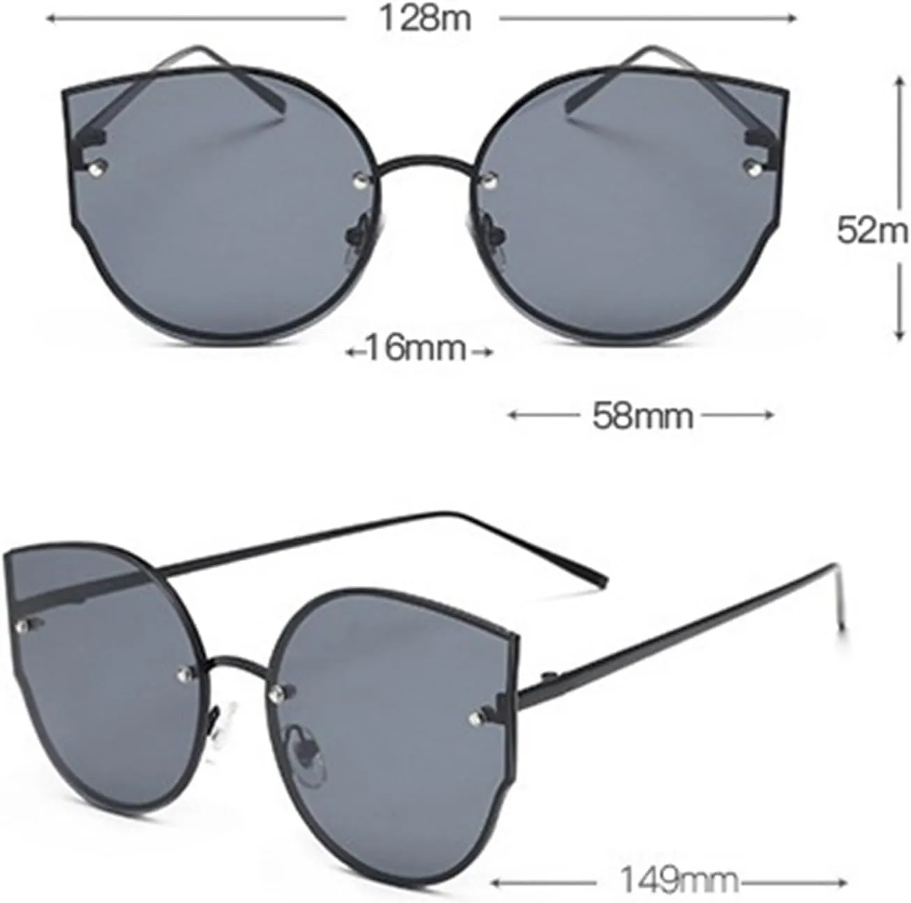 FHKQMLFQ-Vintage Cat Eye Men's And Women's Sunglasses Outdoor Sports UV400 Sunglasses Gift
