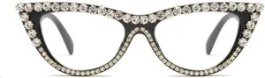 Freckles Mark Bedazzled Rhinestone Bling sunglasses for Women Sparkly Diamond Glasses Vintage Retro Cat Eye