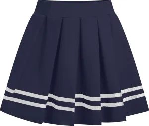 FYMNSI Women's Mini Pleated Skirt Retro High Waist School Girl Skirt Cheerleader Skirts Japanese Uniform Skirt Rave Bottoms