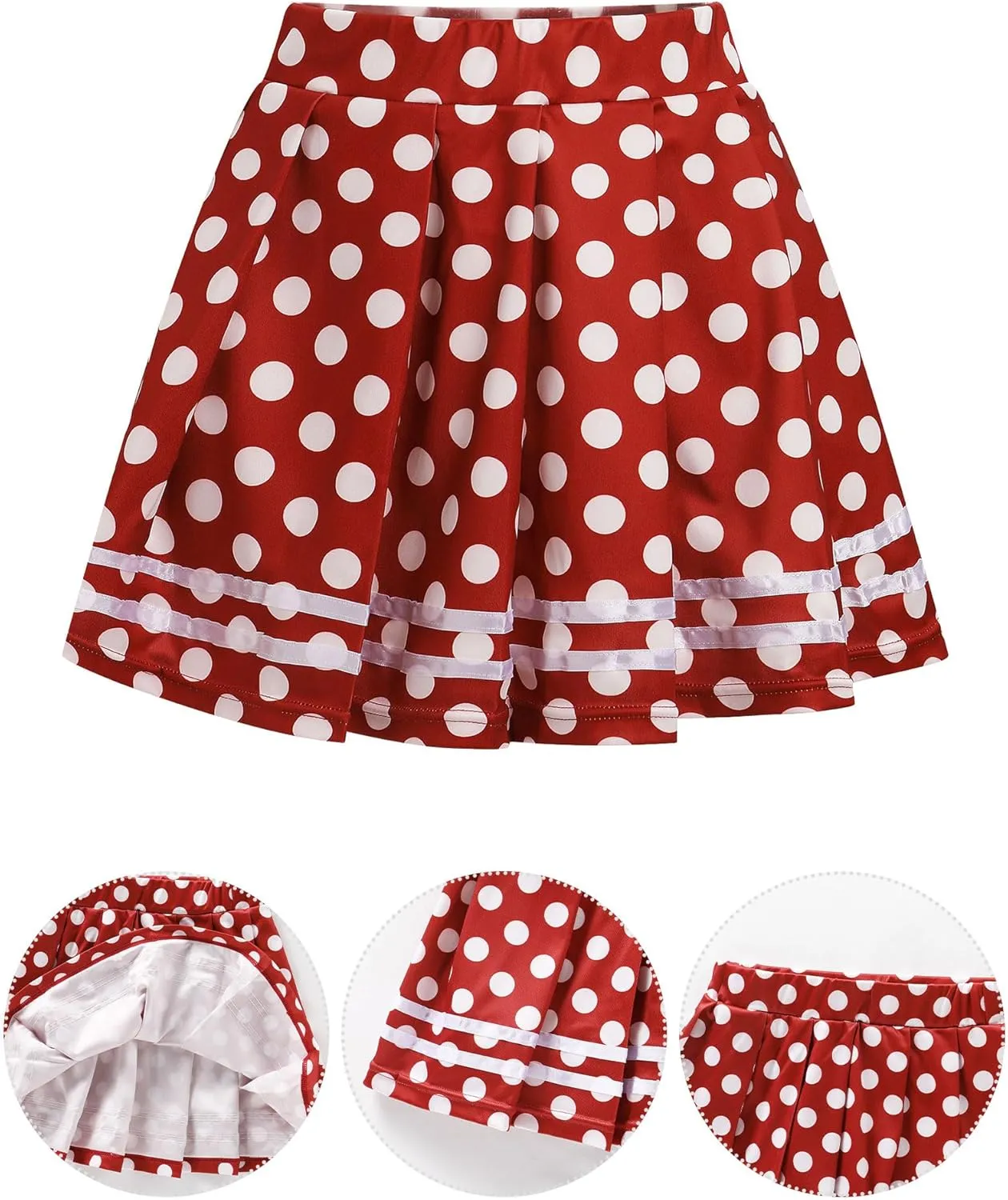 FYMNSI Women's Mini Pleated Skirt Retro High Waist School Girl Skirt Cheerleader Skirts Japanese Uniform Skirt Rave Bottoms