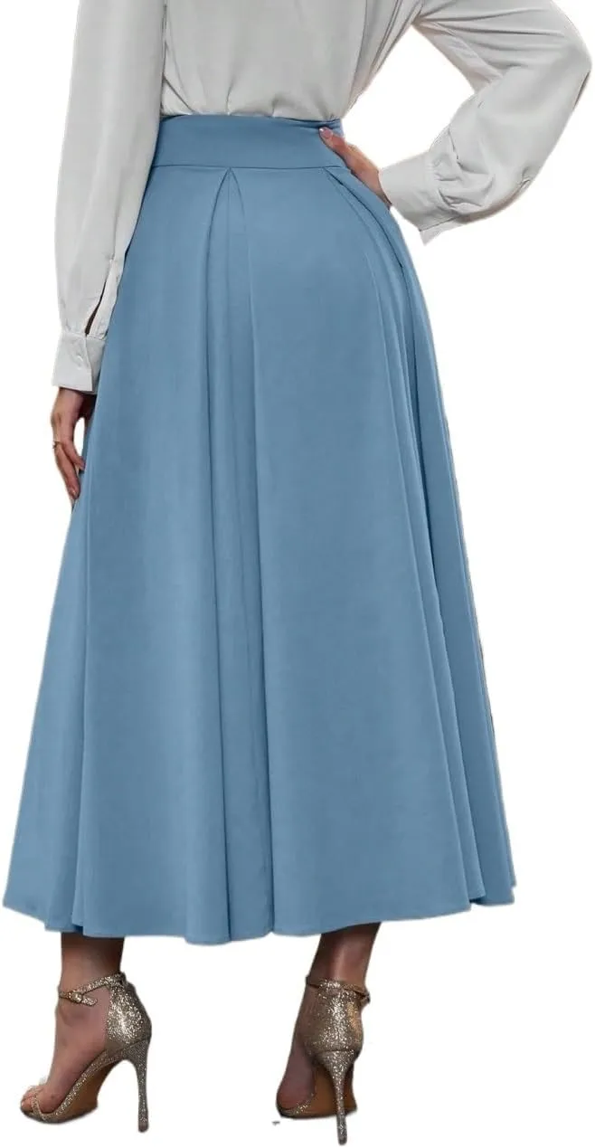 High Waist Pleated Skirt Maxi Women Summer Beach Skirt for Women