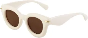 Inflated Round Sunglasses for Men Women Luxury Fashion Cat Eye Vintage Big Frame