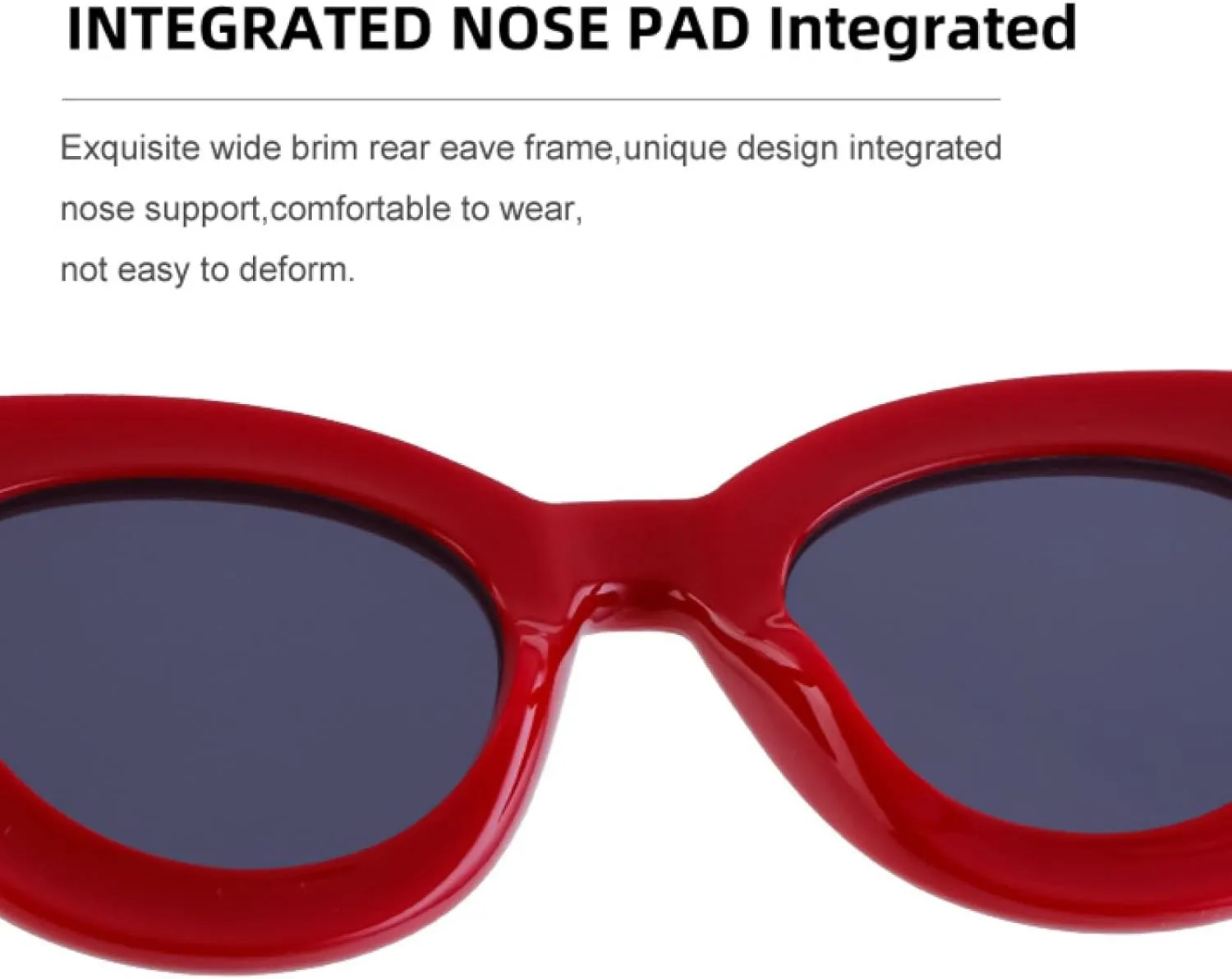 Inflated Round Sunglasses for Men Women Luxury Fashion Cat Eye Vintage Big Frame
