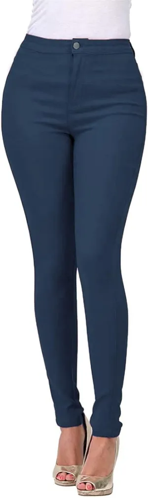 Jean Leggings for Women Tummy Control Skinny Stretch High Waisted Jeggings Butt Lifting Slim Fit Pull On Pants
