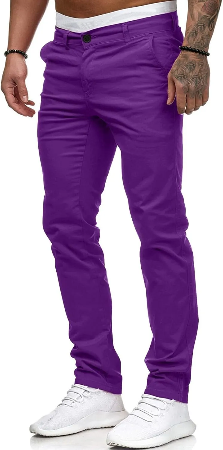 Jeans for Men Slim Fit Skinny Stretch Comfy Jeans Denim Pants Casual Straight Leg Full Length Trousers with Pocket