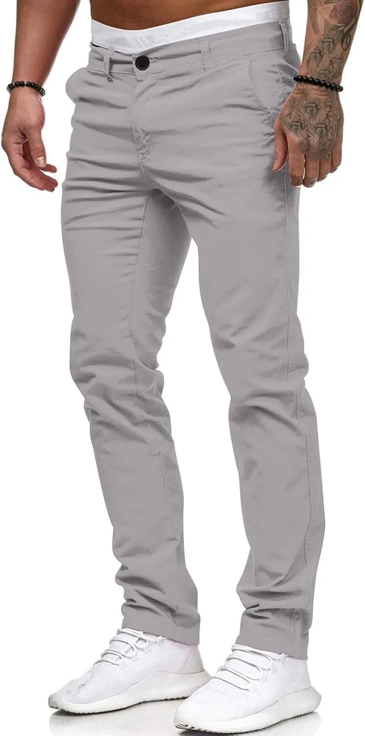 Jeans for Men Slim Fit Skinny Stretch Comfy Jeans Denim Pants Casual Straight Leg Full Length Trousers with Pocket
