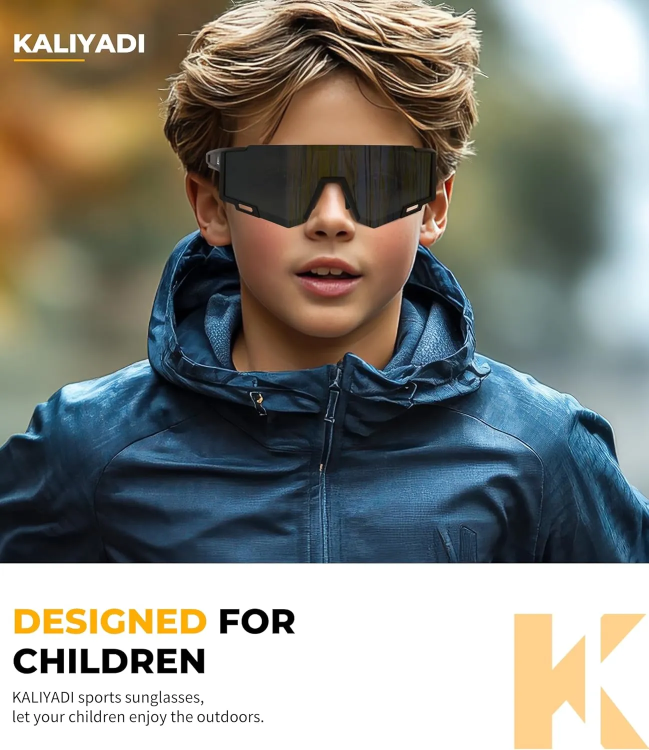 KALIYADI Polarized Kids-Sunglasses Sports Sunglasses-for-Kids: Boys and Girls Sun Glasses with UV400 for Running Cycling