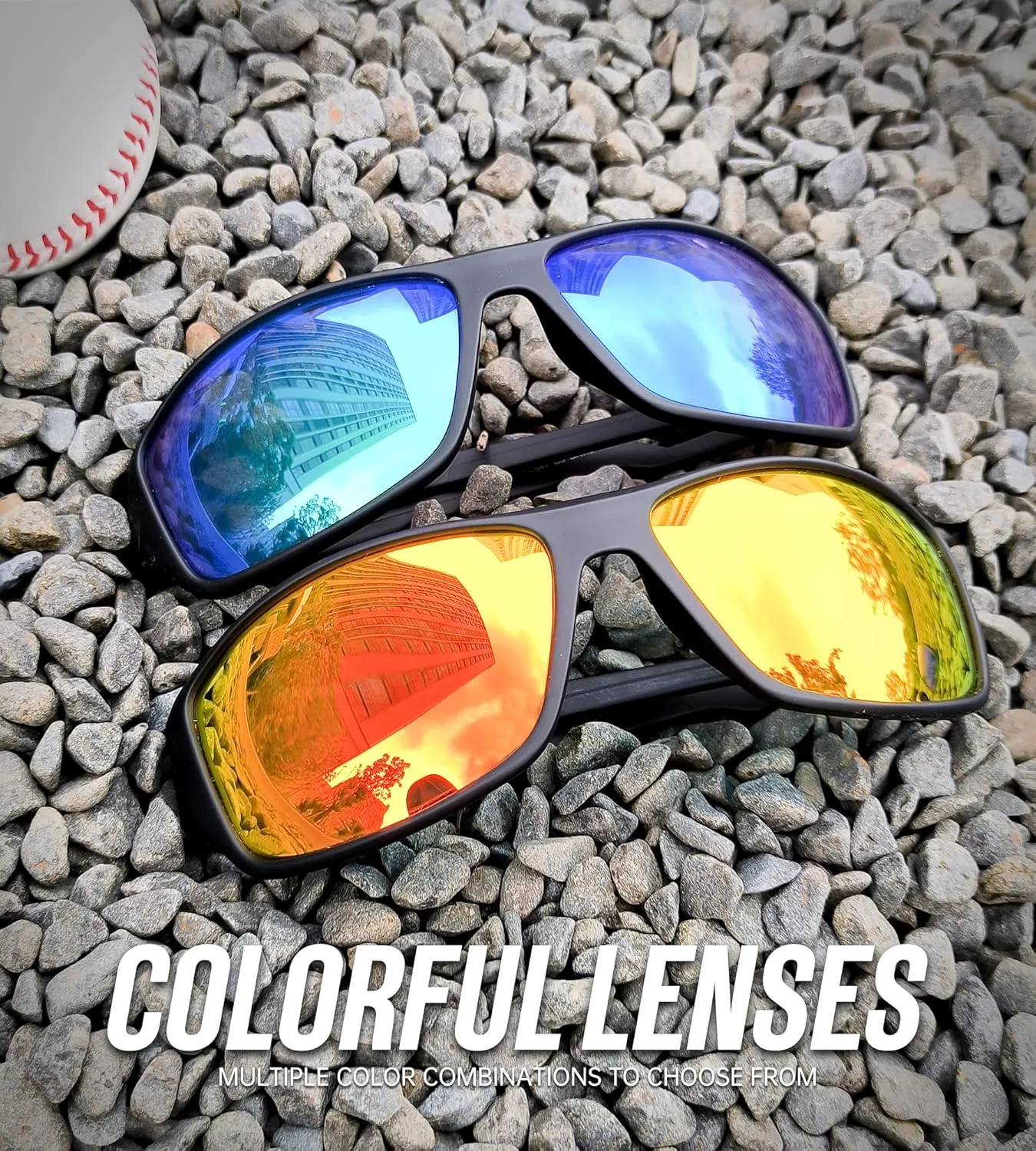 KALIYADI Sunglasses-Men Polarized Sports Sun-glasses: Mens Sunglasses Polarized UV Protection Driving Running Cycling Outdoor