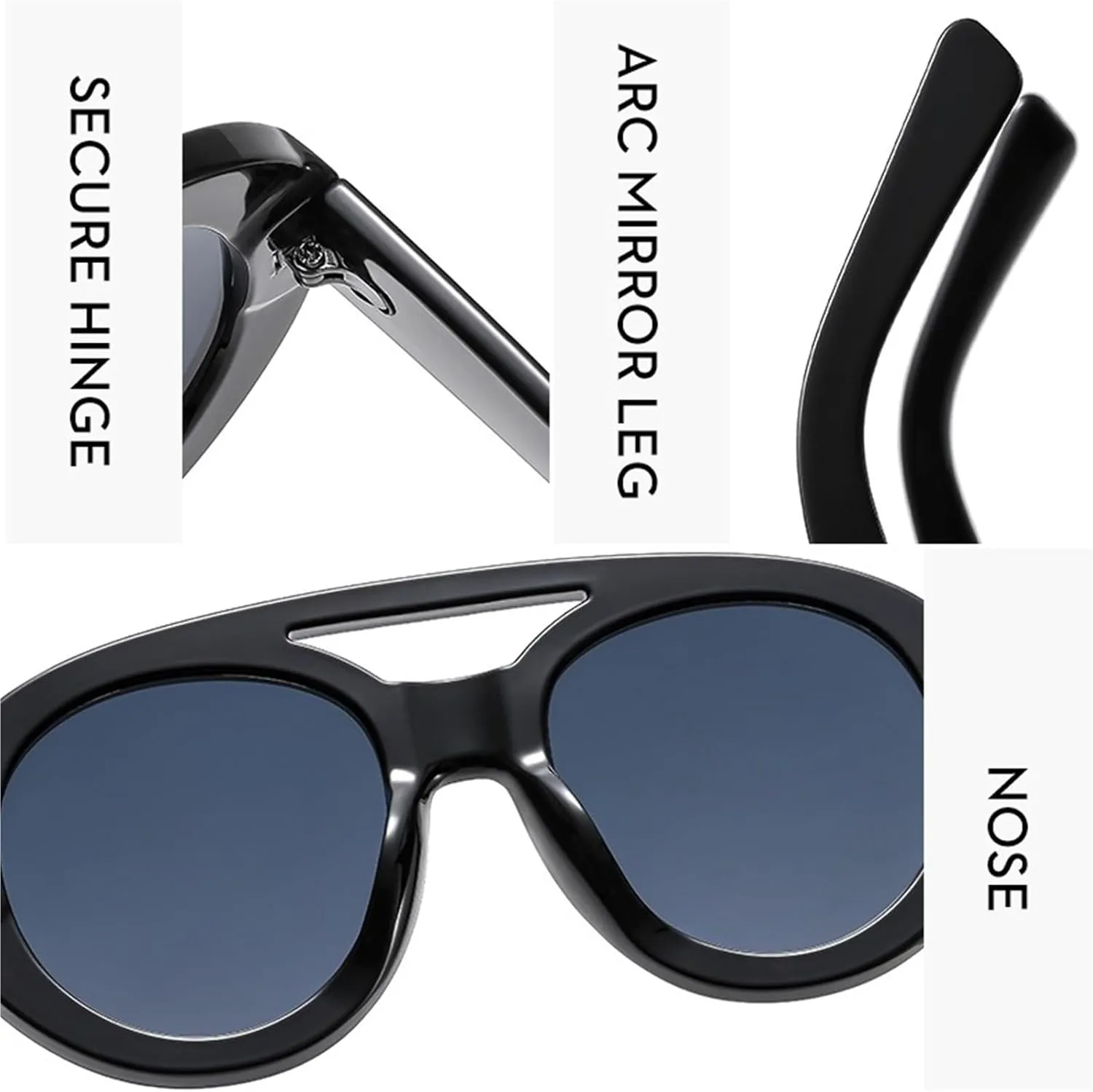 Large Frame Men Trendy Sunglasses Vacation Outdoor Shopping Women Decorative Sun Glasses