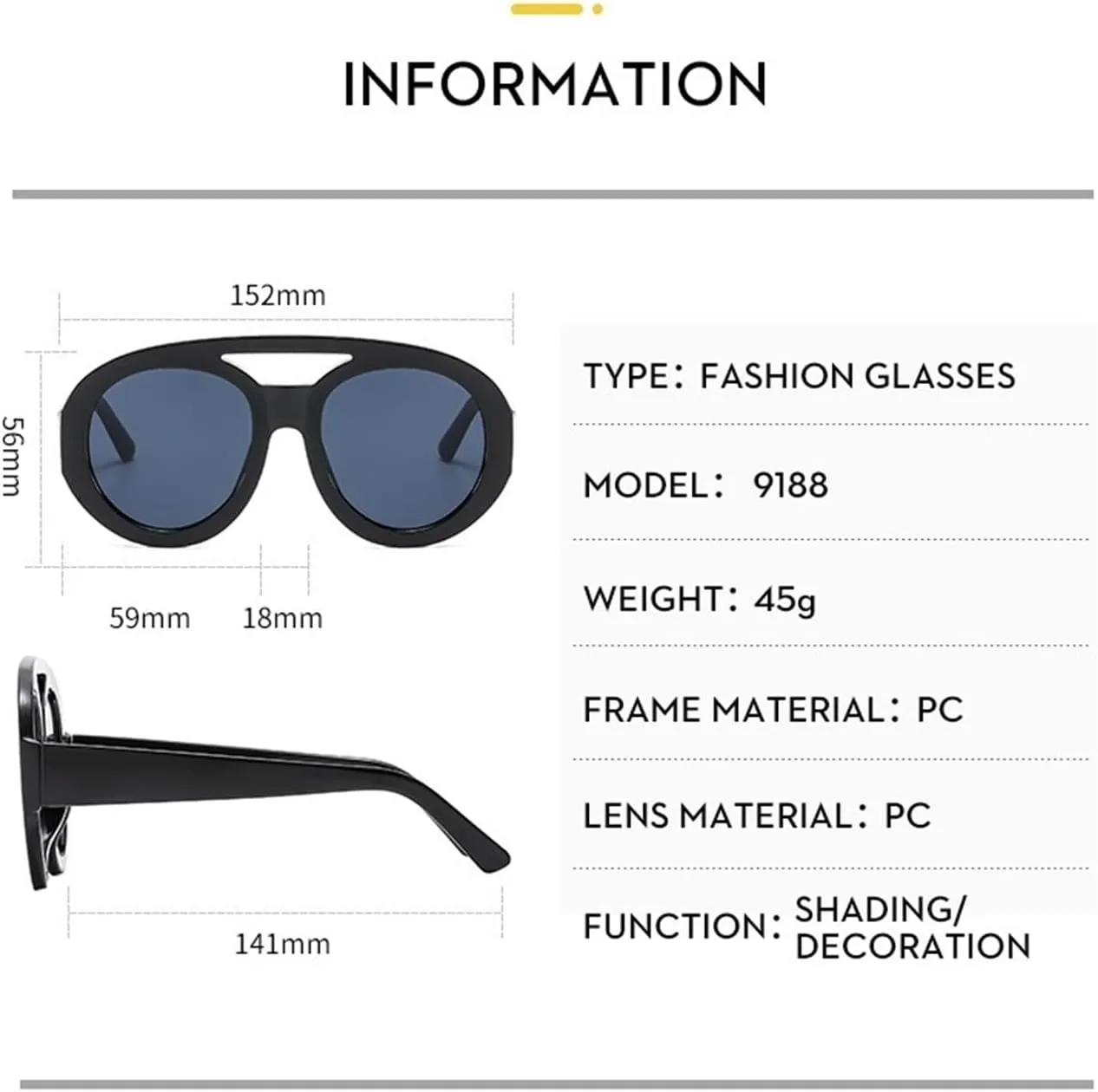 Large Frame Men Trendy Sunglasses Vacation Outdoor Shopping Women Decorative Sun Glasses