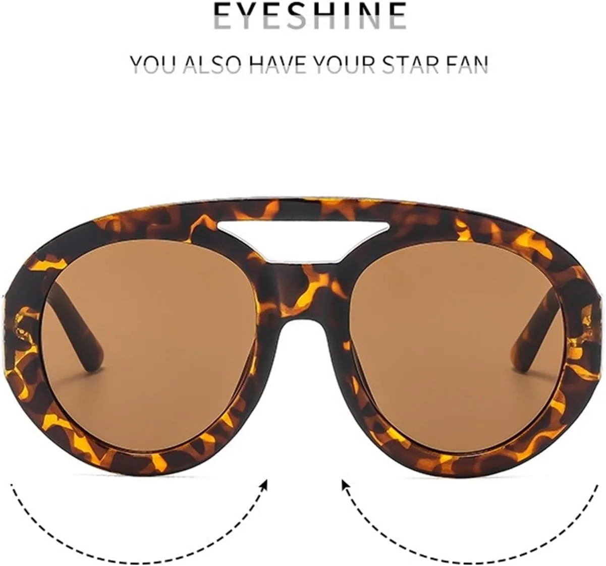 Large Frame Men Trendy Sunglasses Vacation Outdoor Shopping Women Decorative Sun Glasses