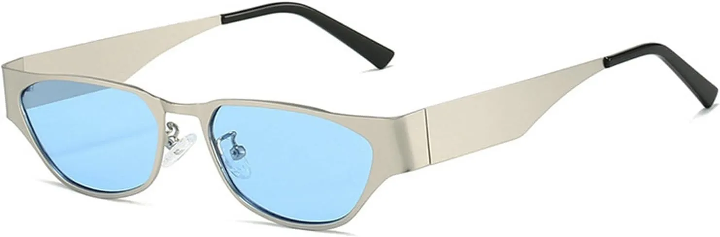 laureles Fashion Small Cat Eye Y2k Sunglasses Women Vintage Metal Black Grey Sun Glasses Men Outdoor Travel