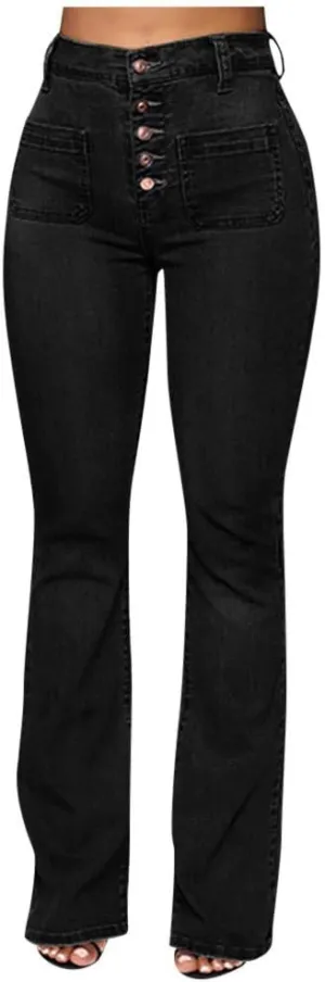 LCMTWX Black Pants for Women Poket Waisted Pants Trousers Up Womens Casual Women's Jeans Black Pants for Women Clothes for