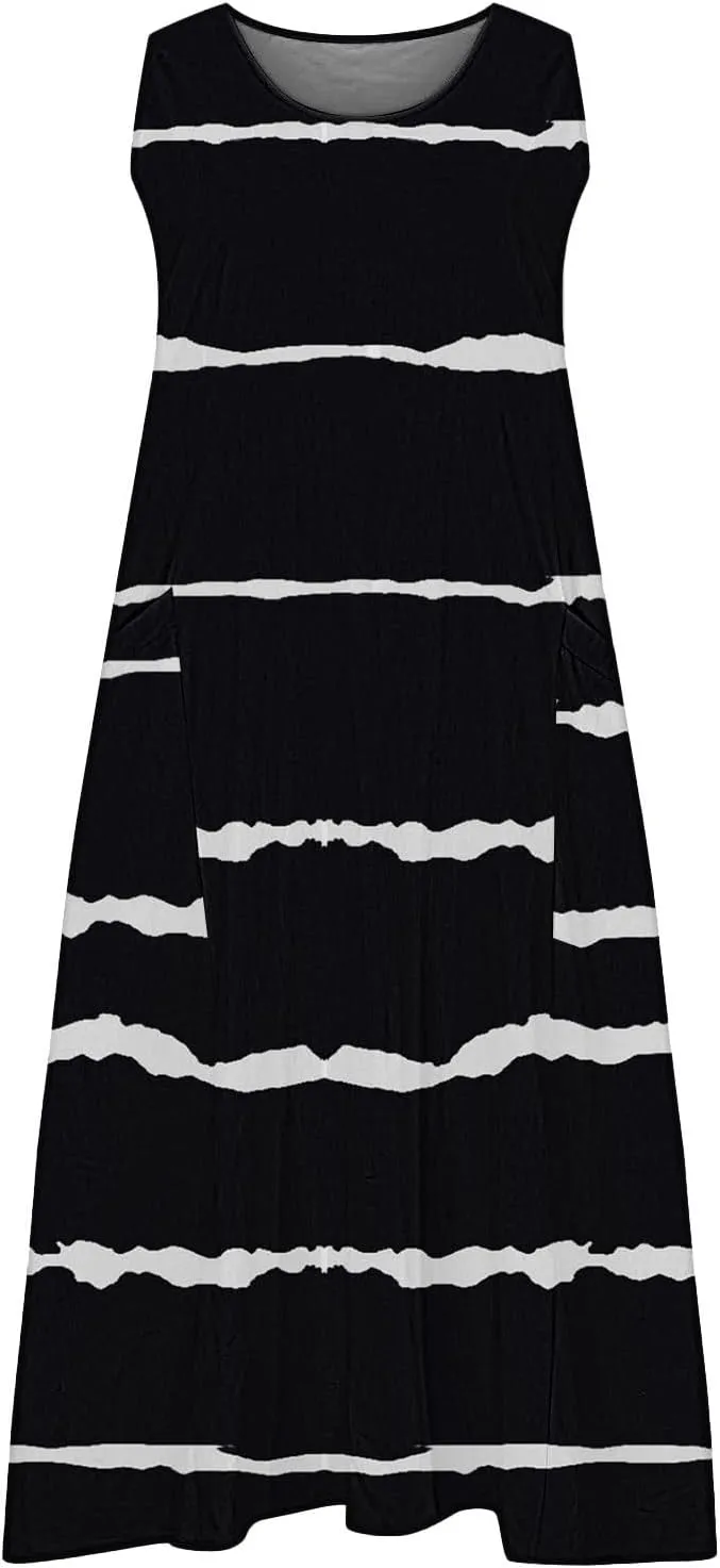Linen Dresses for Women 2025 Summer Dresses for Women Plus Size Beach Dress Casual Sundresses Sexy Sleeveless Dress