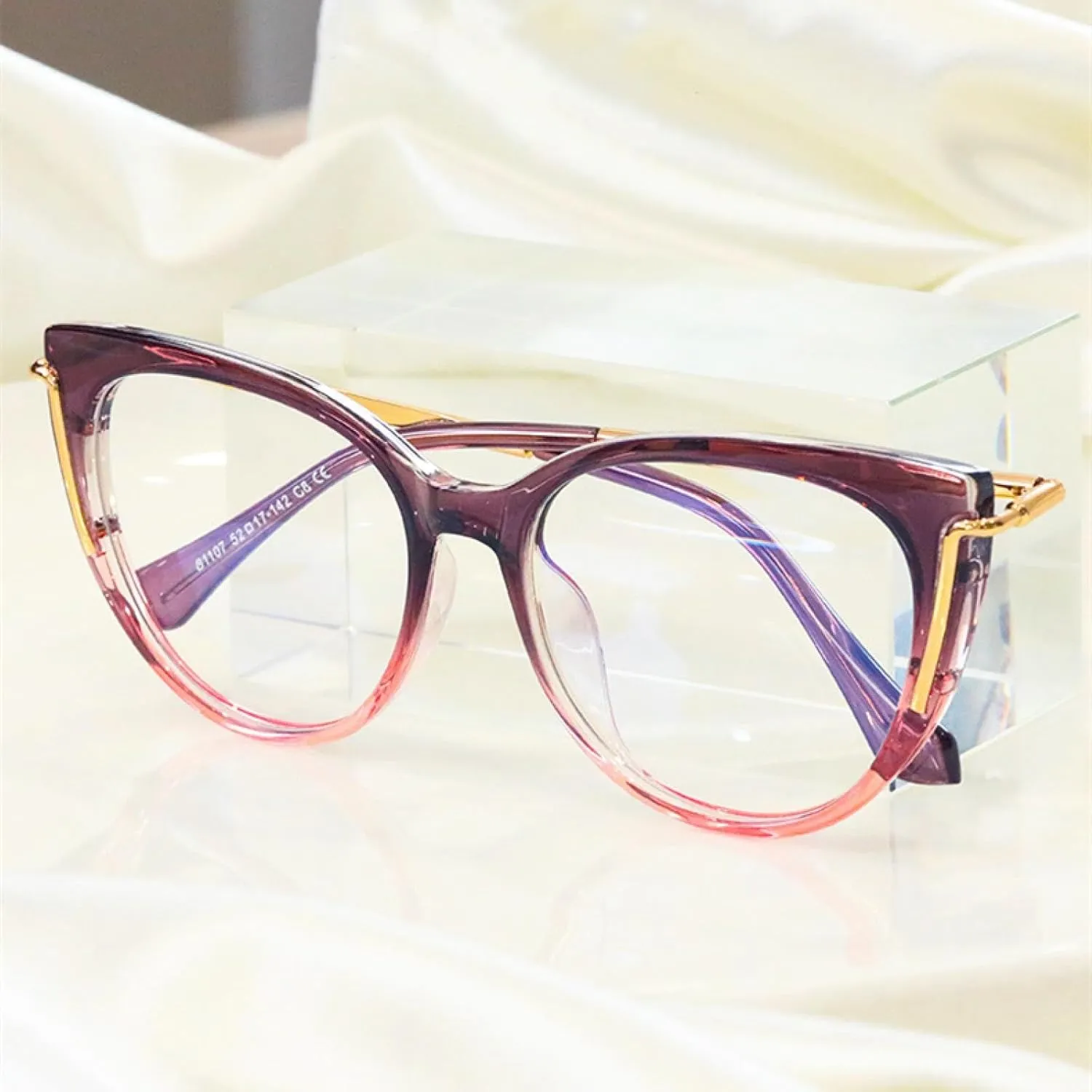 Luxury Glasses Frame Colorful Women Spectacles Frame Cat Eye