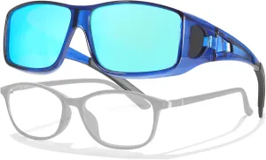 LVIOE Over Glasses Sunglasses Wrap Around Polarized Sunglasses for Men Women Fit Over Prescription Glasses with UV Protection