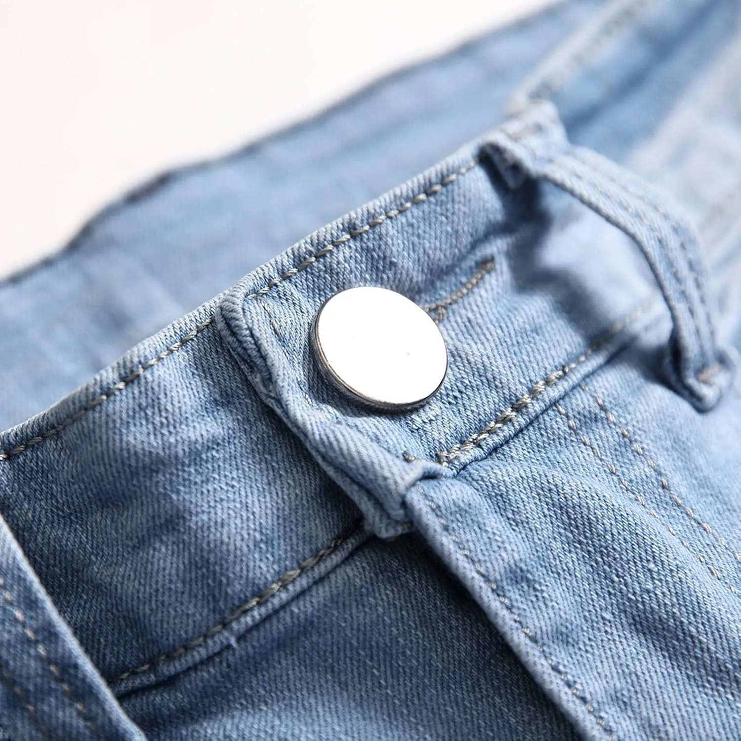 Male Casual Fashion Plus Size Ripped Jeans Straight Leg Plus Size Fashion Pants Men Jean Cut Jeans for Men Cut Jeans