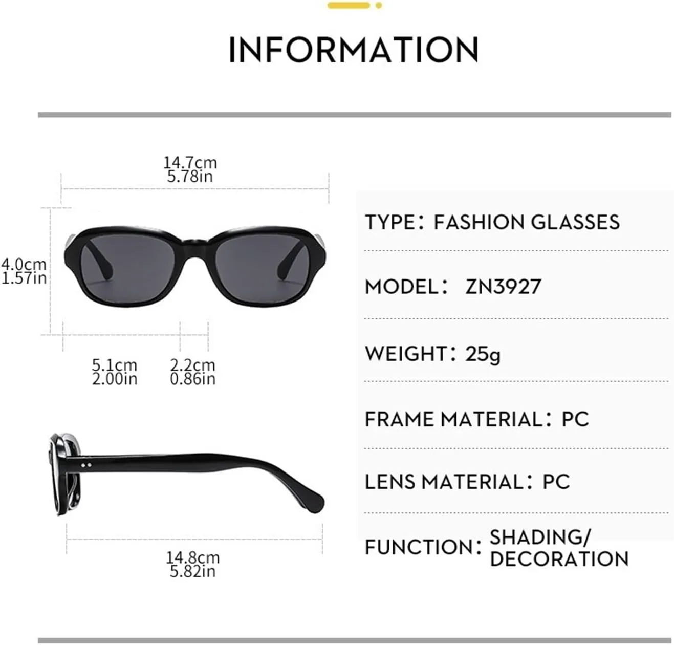 Men Trendy Vacation Sunglasses Outdoor Driver Shopping Women Sun Glasses