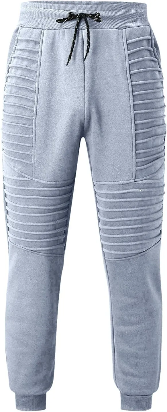 Men's Jogger Sweatpant Casual Cargo Pants Slim Fit Chino Trousers Athletic Workout Bodybuilding Pants with Pockets