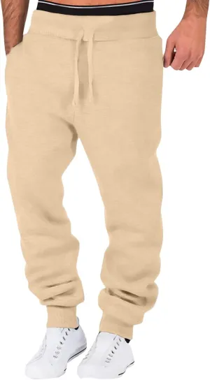 Men's Warm Fleece Pants Sherpa Lined Sweatpants Winter Active Track Joggers Pants Athletic Workout Sweatpants