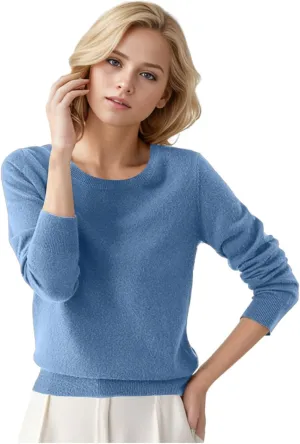 Merino Wool T Shirts for Women Soft Wool Base Layer Shirt Tops Crewneck Long Sleeve Travel Hiking Sweater