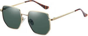 Metal Polarized Sunglasses for Men and Women, Outdoor Driving and Cycling Glasses (Color : D, Size : Medium)