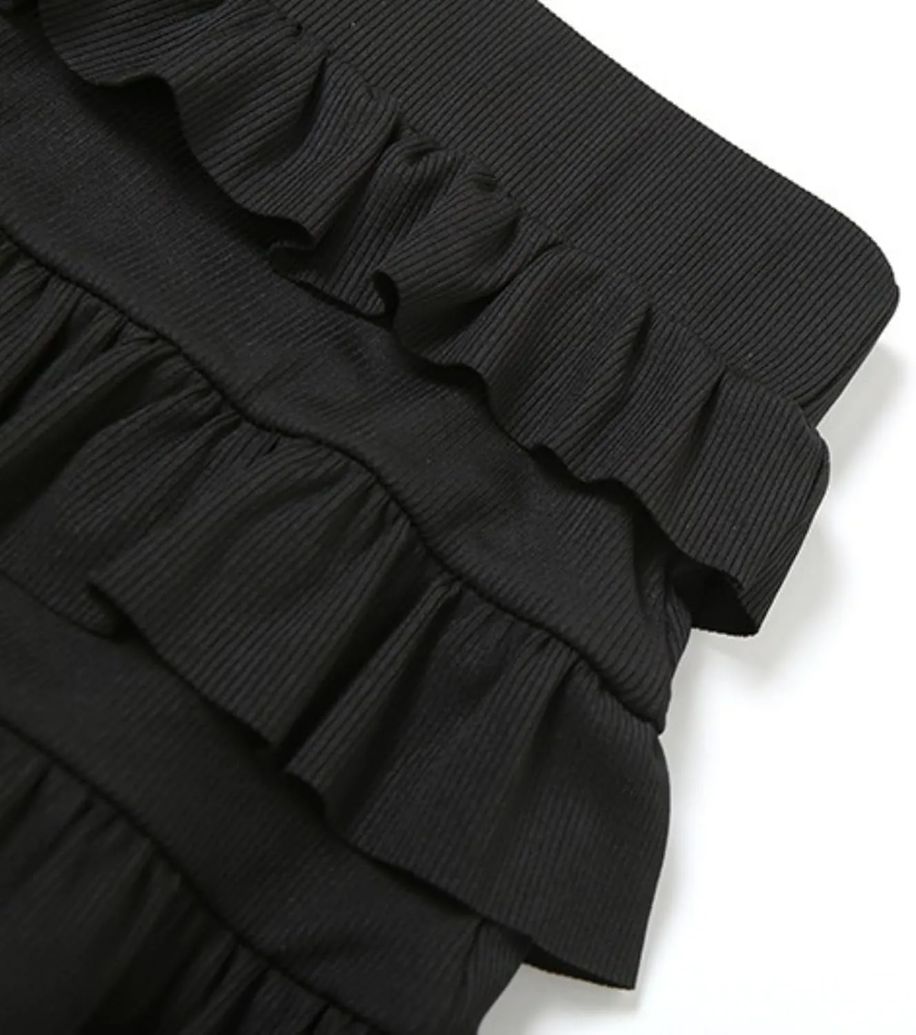 Mini Skirt Ruffle Skirt Cake Mini Skirts for Women Knit Skirt High Waist Pleated Skirt Y2K Layered Skirt