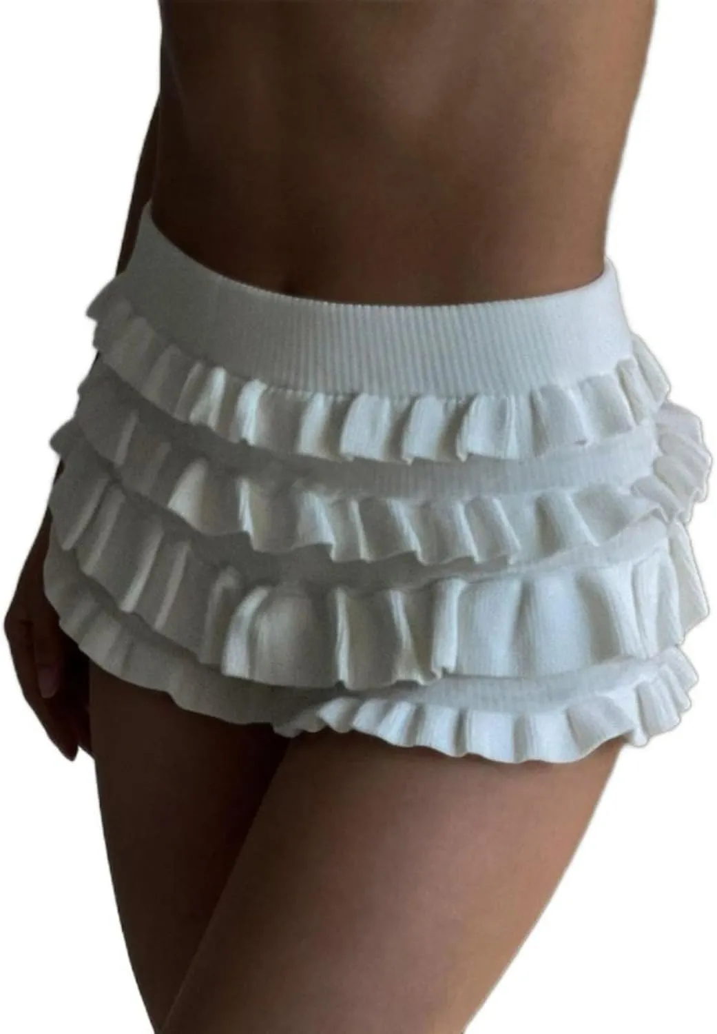Mini Skirt Ruffle Skirt Cake Mini Skirts for Women Knit Skirt High Waist Pleated Skirt Y2K Layered Skirt