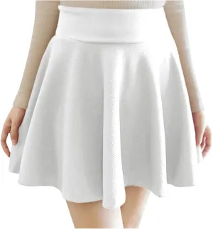 Mini Skirts for Women Summer Fashion Women's Flared A Line Mini Skirt High Waist Pleated Skirt